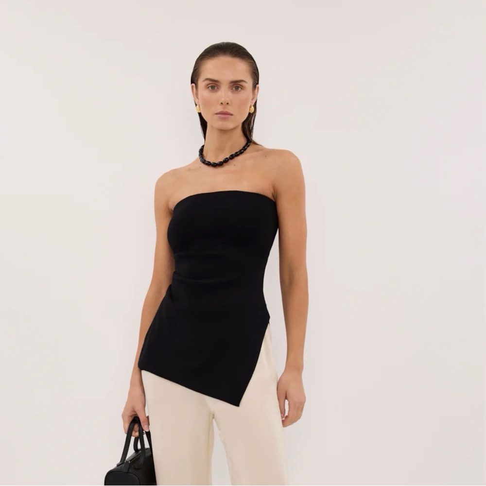 NWT DISSH Luke Black Longline Bandeau Top